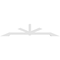 Ekena Millwork Vanguard Architectural Grade PVC Gable Bracket, 108"W x 22 1/2"H x 4"D x 4"F, 5/12 Pitch GBP108X23X0404VAN00 - alternate 3